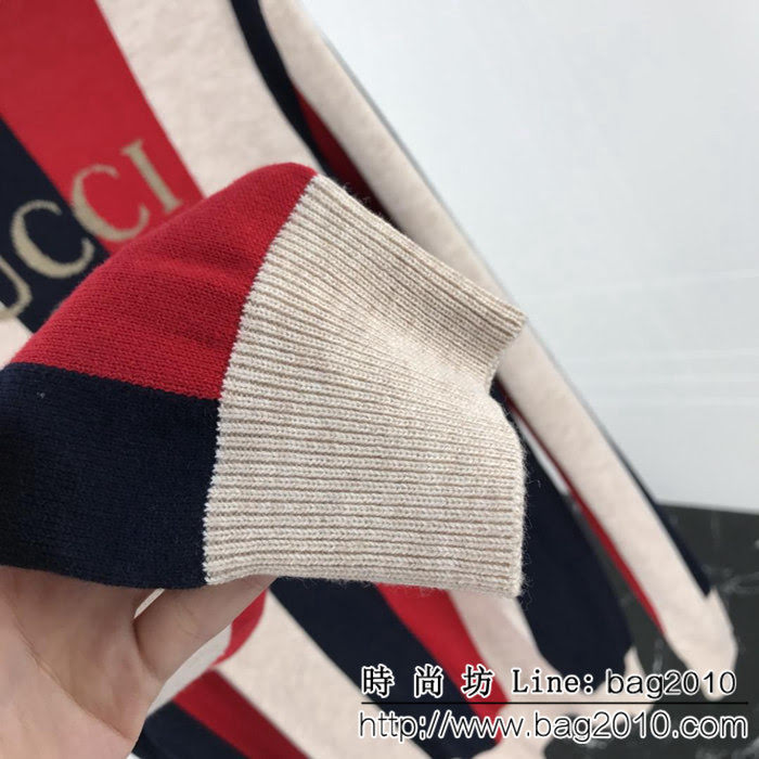 GUCCI古奇 18ss秋冬新款羊毛衫 撞色復古設計風格 定制羊毛混紡面料 面料柔軟舒適 高版本情侶款 ydi2331